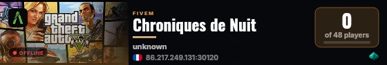 Chroniques de Nuit live status badge