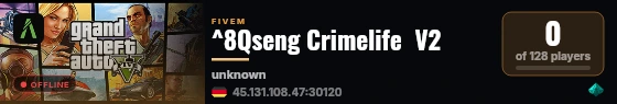 ^8Qseng Crimelife  V2 live status badge