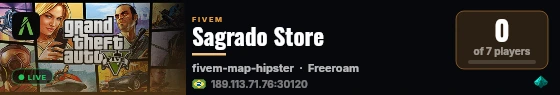 Sagrado Store live status badge