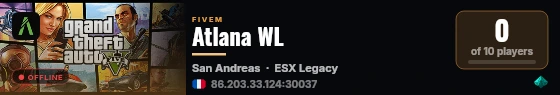 Atlana WL live status badge