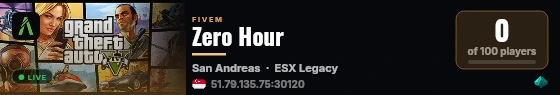 Zero Hour live status badge