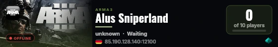 Alus Sniperland live status badge