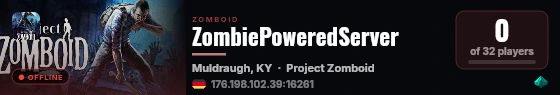 ZombiePoweredServer live status badge