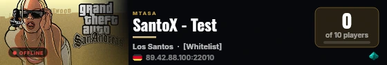 SantoX - Test live status badge