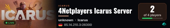 4Netplayers Icarus Server live status badge