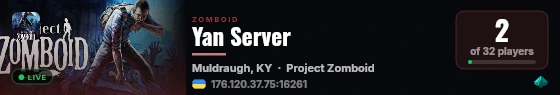 Yan Server live status badge