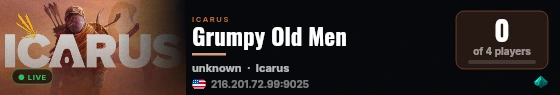 Grumpy Old Men live status badge