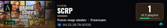 SCRP live status badge