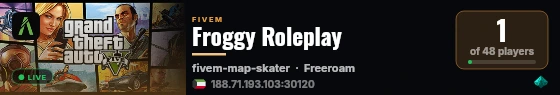 Froggy Roleplay live status badge
