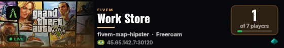 Work Store live status badge