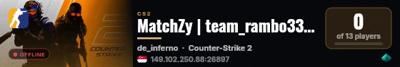 MatchZy | team_rambo3333182 vs team_i-VTEC live status badge