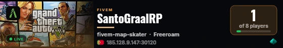 SantoGraalRP live status badge