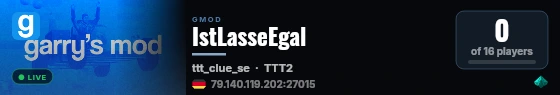 IstLasseEgal live status badge
