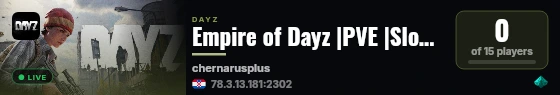 Empire of Dayz |PVE |Slow zomb |unl.stamina| expansion live status badge