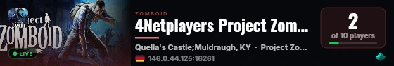4Netplayers Project Zomboid Server live status badge