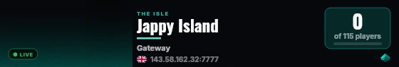 Jappy Island live status badge