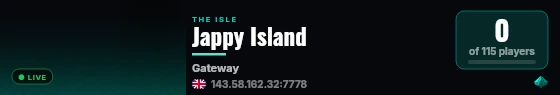 Jappy Island live status badge