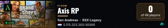 Axis RP live status badge