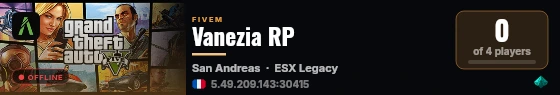 Vanezia RP live status badge