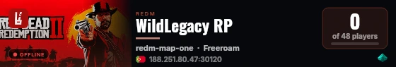 WildLegacy RP live status badge