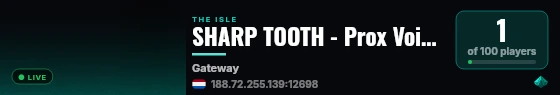 SHARP TOOTH - Prox Voip - Teleports - Events live status badge
