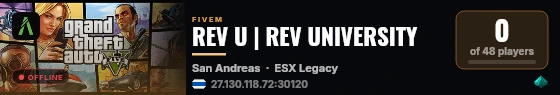 REV U | REV UNIVERSITY live status badge