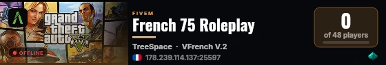 French 75 Roleplay live status badge