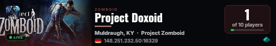 Project Doxoid live status badge