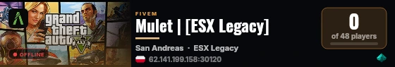 Mulet | [ESX Legacy] live status badge