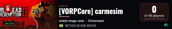 [VORPCore] carmesim live status badge