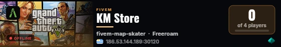 KM Store live status badge