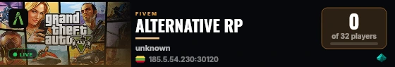 ALTERNATIVE RP live status badge