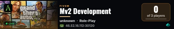 Mv2 Development live status badge