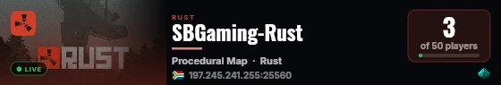 SBGaming-Rust live status badge
