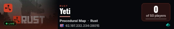 Yeti live status badge