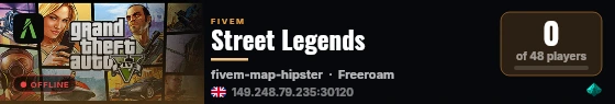 Street Legends live status badge