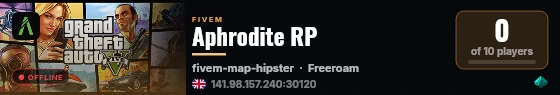 Aphrodite RP live status badge