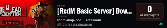 [RedM Basic Server] DownSouth RolePlay live status badge