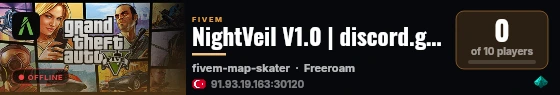 NightVeil V1.0 | discord.gg/nightveilroleplay live status badge