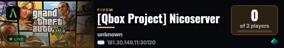 [Qbox Project] Nicoserver live status badge