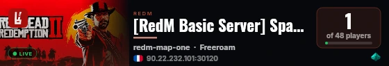 [RedM Basic Server] Spaghettired live status badge