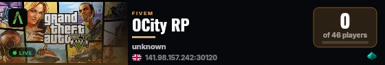 OCity RP live status badge