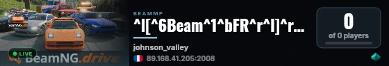 ^l[^6Beam^1^bFR^r^l]^r^l|^r ^l^6Johnson Valley^r ^l|^r 🚙^c^lDesert^r^l/^r^l^bOffroad^r🚗 ^l^aVANILLA^r^l^5 Discord : ^nBCujGVC live status badge