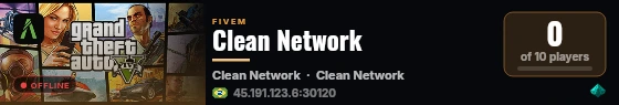 Clean Network live status badge
