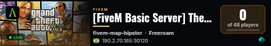 [FiveM Basic Server] TheKongOnTop live status badge