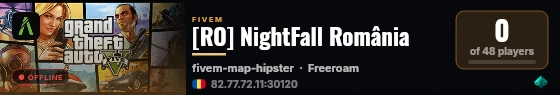 [RO] NightFall România live status badge