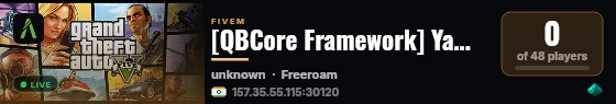 [QBCore Framework] Yamdoot live status badge