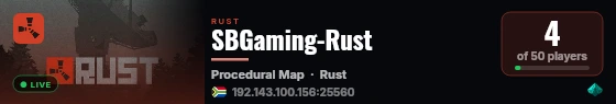 SBGaming-Rust live status badge
