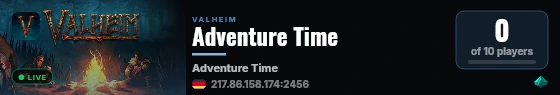 Adventure Time live status badge