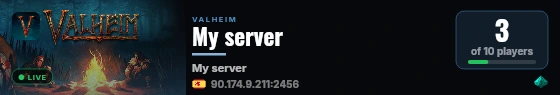 My server live status badge